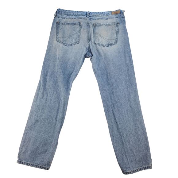 Hart Denim Jeans 29 Stone Wash Bleached Ripped Destroyed Distressed Preppy - Picture 2 of 16